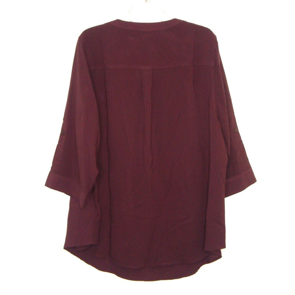 TORRID Harper Challis Pullover 3/4 Roll Tab Sleeve Tunic Size 3 - Picture 4 of 13